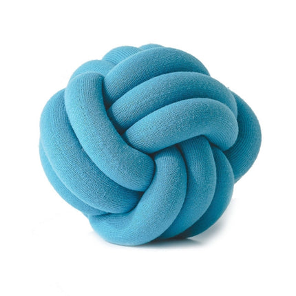 Hand-Made Knotted Ball Pillow, Size: Diameter: 25~30cm(Coral Blue)-garmade.com