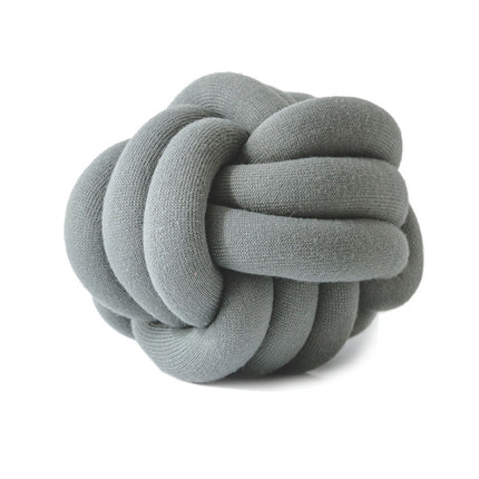 Hand-Made Knotted Ball Pillow, Size: Diameter: 25~30cm(Dark Gray)-garmade.com