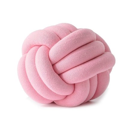 Hand-Made Knotted Ball Pillow, Size: Diameter: 25~30cm(Pink)-garmade.com