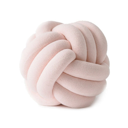 Hand-Made Knotted Ball Pillow, Size: Diameter: 25~30cm(Tangerine Powder)-garmade.com