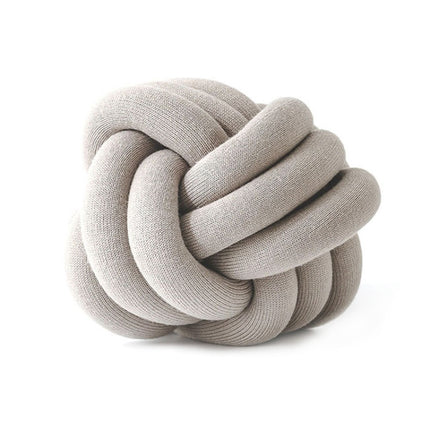 Hand-Made Knotted Ball Pillow, Size: Diameter: 25~30cm(Camel Grey)-garmade.com