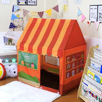 Children Indoor Toy House Yurt Game Tent(Orange)-garmade.com