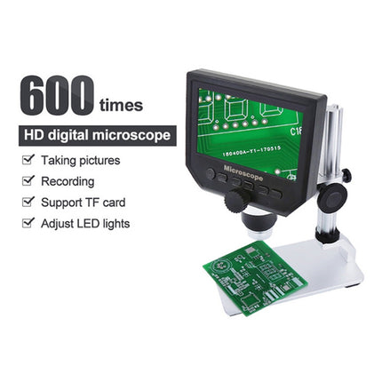 G600A HD Mobile Phone Repair Microscope 4.3 Inch Screen Digital Microscope Electron Microscope(US Plug)-garmade.com