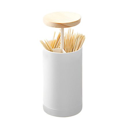 Dual-Purpose Toothpick Cotton Swab Storage Box Household Automatic Push-Type Portable Storage Box-garmade.com
