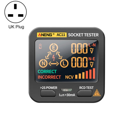 ANENG AC11 Multifunctional Digital Display Socket Tester Electrical Ground Wire Tester(UK Plug)-garmade.com