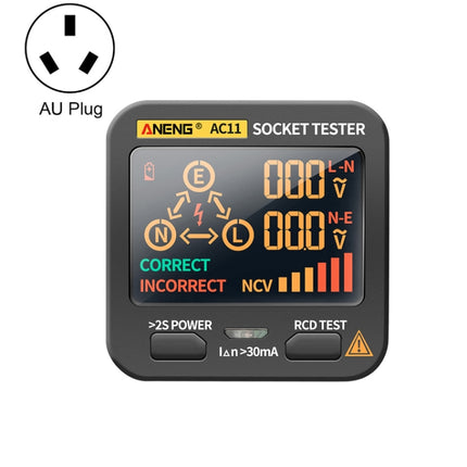 ANENG AC11 Multifunctional Digital Display Socket Tester Electrical Ground Wire Tester(AU Plug)-garmade.com