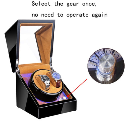 Watch Shaker Automatic Mechanical Watch Rotating Motor Winding Box, US / EU / UK Plug(Ebony Red )-garmade.com