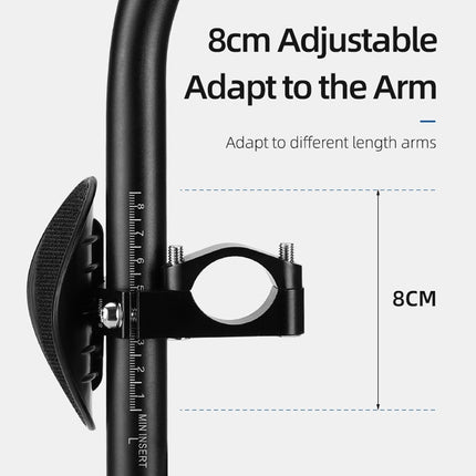 BG-HX-FS-04 Bicycle Aluminum Alloy Frosted Split Rest Bar Mountain Long-Distance Rest Bar Road Bike Bend Bar Riding Equipment(Black)-garmade.com