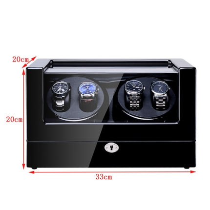 Electric Motor Rotating Watch Box Automatic Mechanical Watch Shaker, US / EU / UK Plug(Ebony)-garmade.com