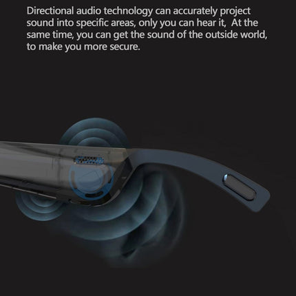 F002 Binaural Mini Smart Call Waterproof Bluetooth Glasses Earphone(Black Sunglasses)-garmade.com