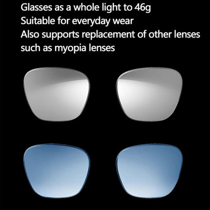 F002 Binaural Mini Smart Call Waterproof Bluetooth Glasses Earphone(Transparent)-garmade.com