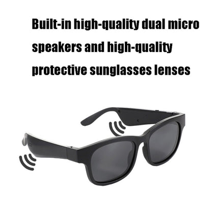 Binaural Call Smart Bluetooth Glasses Earphone(A14 Silver)-garmade.com