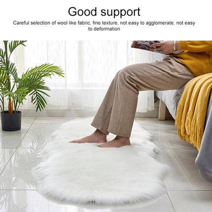 Faux Wool Leather Sofa Carpet Floor Mats Fleece Cushions Bay Window Mats, Size: 60x180cm(White)-garmade.com