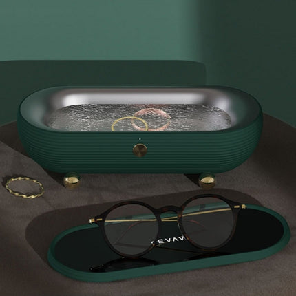 Mini Household Ultrasonic Smart Glasses Jewelry Watch Cleaning Machine(Dark Green)-garmade.com
