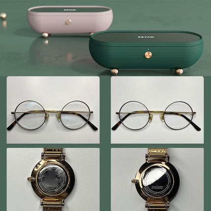 Mini Household Ultrasonic Smart Glasses Jewelry Watch Cleaning Machine(Pink)-garmade.com
