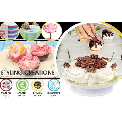 205 in 1 Cake Decorating Turntable Set Cake Decorating Mouth Baking Utensils-garmade.com