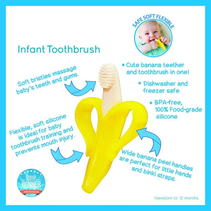 Newborn Baby Banana Silicone Teether Bite(Yellow)-garmade.com