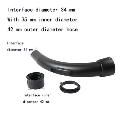 2 PCS Vacuum Cleaner Accessories Handle Inner Diameter 35mm Elbow for Philips / Midea-garmade.com