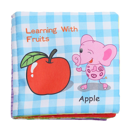 Baby Rattles Toy Soft Animal Cloth Book Newborn Stroller Hanging Toy Early Learning Education Baby Toys(Fruit)-garmade.com