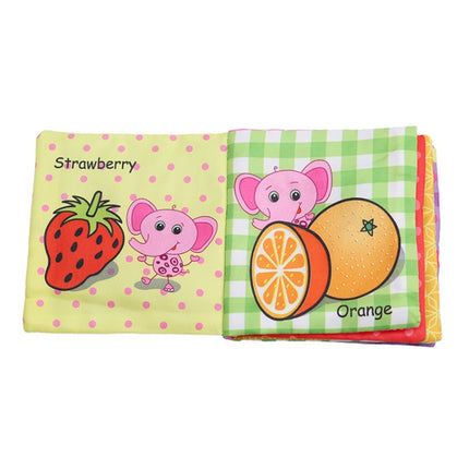 Baby Rattles Toy Soft Animal Cloth Book Newborn Stroller Hanging Toy Early Learning Education Baby Toys(Vegetable)-garmade.com