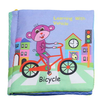 Baby Rattles Toy Soft Animal Cloth Book Newborn Stroller Hanging Toy Early Learning Education Baby Toys(Vehicle)-garmade.com