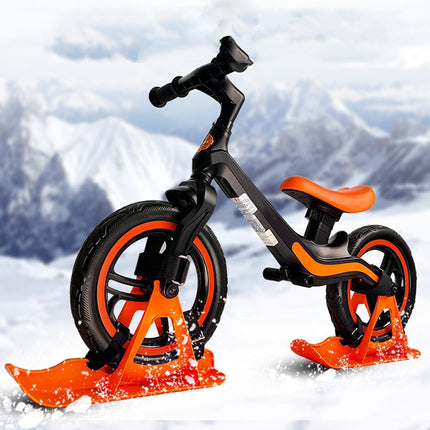 Snowboard Winter Outdoor Snowboard Sled for 12-14 inch Children Balance Bike, Random Color Delivery-garmade.com