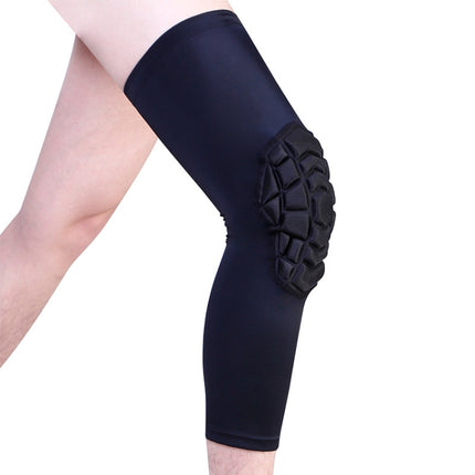 Hot Pressed Honeycomb Knee Pads Basketball Climbing Sports Knee Pads Protective Gear, Specification: L (Black)-garmade.com