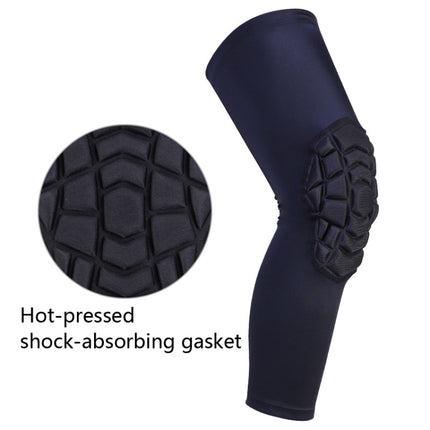 Hot Pressed Honeycomb Knee Pads Basketball Climbing Sports Knee Pads Protective Gear, Specification: XL (Black)-garmade.com