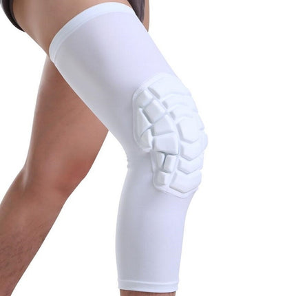 Hot Pressed Honeycomb Knee Pads Basketball Climbing Sports Knee Pads Protective Gear, Specification: XL (White)-garmade.com