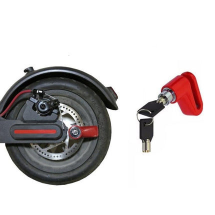 2 PCS Electric Scooter Disc Brake Lock Multi-Function Reinforced Anti-Theft Lock Accessory for Xiaomi Mijia M365, Packing specification: Disc Brake Lock (Red )-garmade.com