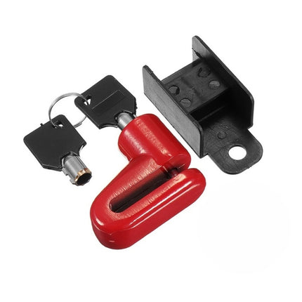 2 PCS Electric Scooter Disc Brake Lock Multi-Function Reinforced Anti-Theft Lock Accessory for Xiaomi Mijia M365, Packing specification: Disc Brake Lock (Red )-garmade.com
