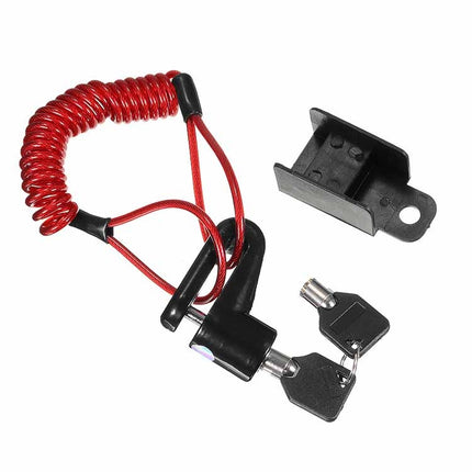 2 in 1 Electric Scooter Disc Brake Lock Multi-Function Reinforced Anti-Theft Lock Accessory for Xiaomi Mijia M365, Packing specification: Wire Rope (Red)-garmade.com