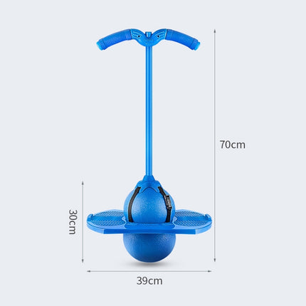 Children Elastic Balance Ball Bouncing Ball Bouncing Ball Toy(Dual-purpose Detachable Handle (Blue))-garmade.com