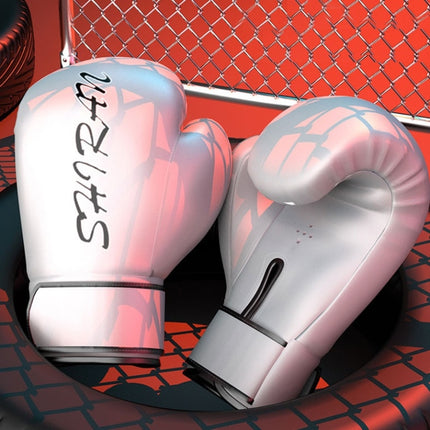 SHIRAN Q1001 Boxing Sanda Gloves Training Fighting Professional Fitness Gloves, Size: 10OZ(White)-garmade.com