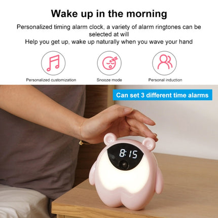 Creative Time Light Childrens Bedroom Smart Timer Bedside Alarm Clock, Style:Monochrome 3W(Pink)-garmade.com