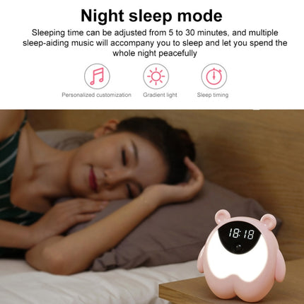 Creative Time Light Childrens Bedroom Smart Timer Bedside Alarm Clock, Style:Seven Color Models 3W(Pink)-garmade.com