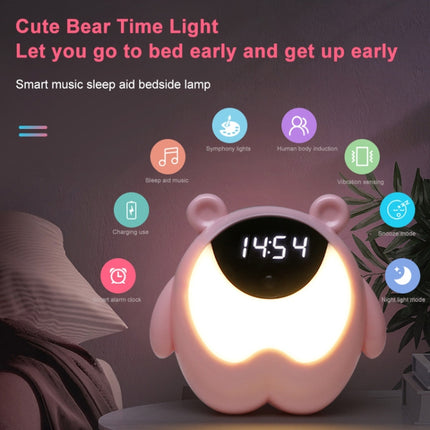 Creative USB Charging Time Light Childrens Bedroom Smart Timer Bedside Alarm Clock, Style:Seven Color Models 3W(White)-garmade.com