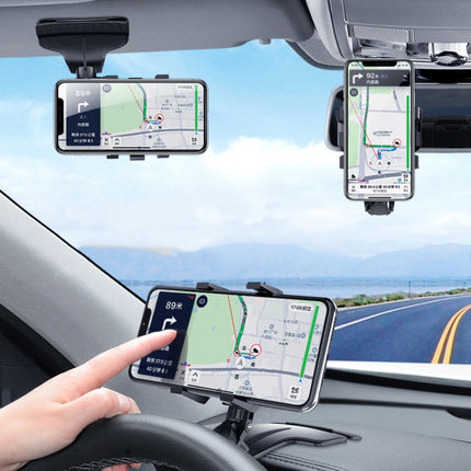 Car Mobile Phone Holder Car Dashboard Rearview Mirror Navigation Bracket With Stop Sign-garmade.com