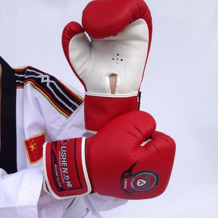 LISHEN Thickened Boxing Gloves Muay Thai Fighting Training Fitness Gloves(Red)-garmade.com