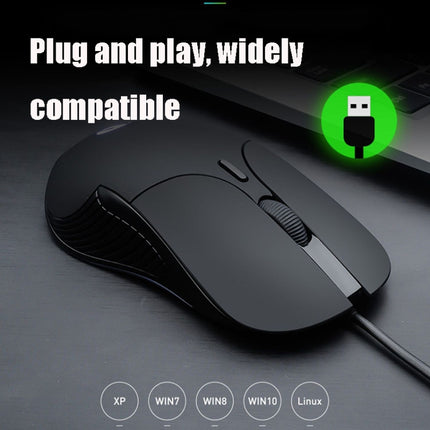 Inphic PB1 Business Office Mute Macro Definition Gaming Wired Mouse, Cable Length: 1.5m, Colour: Matte White Breathing Light-garmade.com