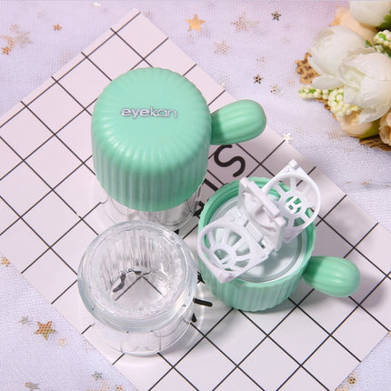 2 PCS Eyekan HL-830 Manually Hand Pull Rotation Contact Lens Cleaner Washer Cleaning Lenses Case Tool(Green)-garmade.com