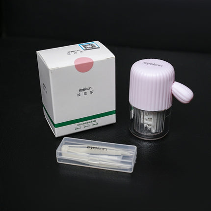 2 PCS Eyekan HL-830 Manually Hand Pull Rotation Contact Lens Cleaner Washer Cleaning Lenses Case Tool(Pink)-garmade.com