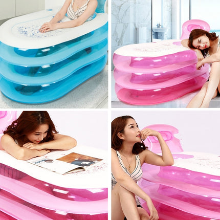 Adult Inflatable Folding Bath Warm Bath, Color Random Delivery, Size:130x70x70cm-garmade.com
