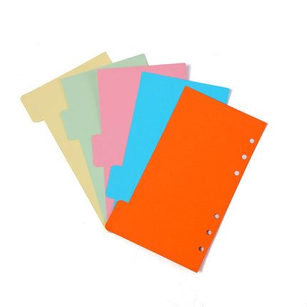 10 Packs A6 Loose-Leaf Index Handbook Divider Page Notebook 6-Hole Inner Core Index Page Random Colour Delivery-garmade.com
