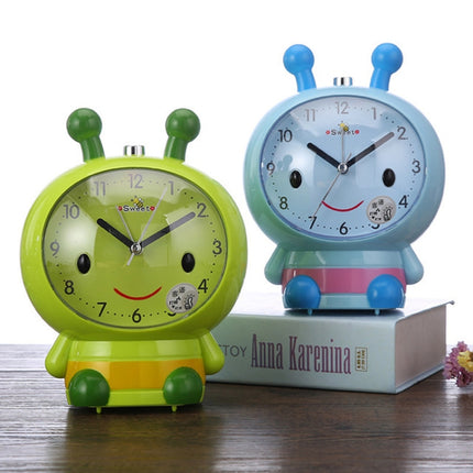 3 PCS Creative Home Day Cartoon Flower Bee Talking Student Alarm Clock(Green)-garmade.com