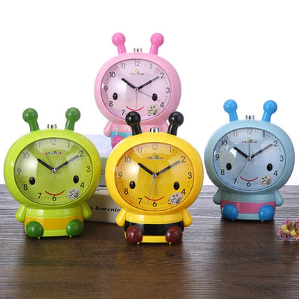 3 PCS Creative Home Day Cartoon Flower Bee Talking Student Alarm Clock(Pink)-garmade.com