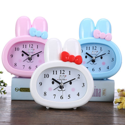 3 PCS Home Daily Use Clocks Cartoon Bunny Children Creative Alarm Clock(White)-garmade.com