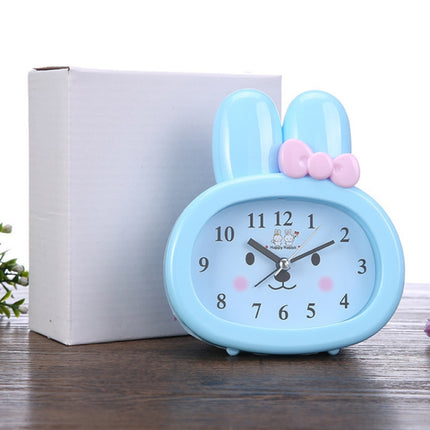 3 PCS Home Daily Use Clocks Cartoon Bunny Children Creative Alarm Clock(Pink)-garmade.com