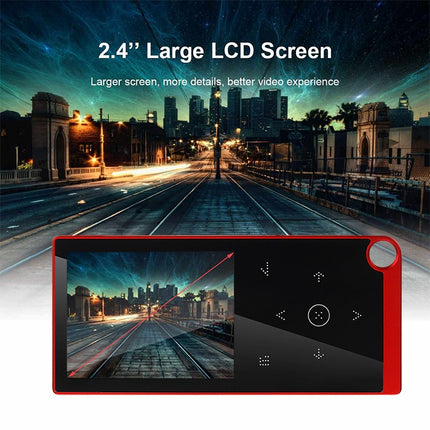 E05 2.4 inch Touch-Button MP4 / MP3 Lossless Music Player, Support E-Book / Alarm Clock / Timer Shutdown, Memory Capacity: 4GB without Bluetooth(Red)-garmade.com