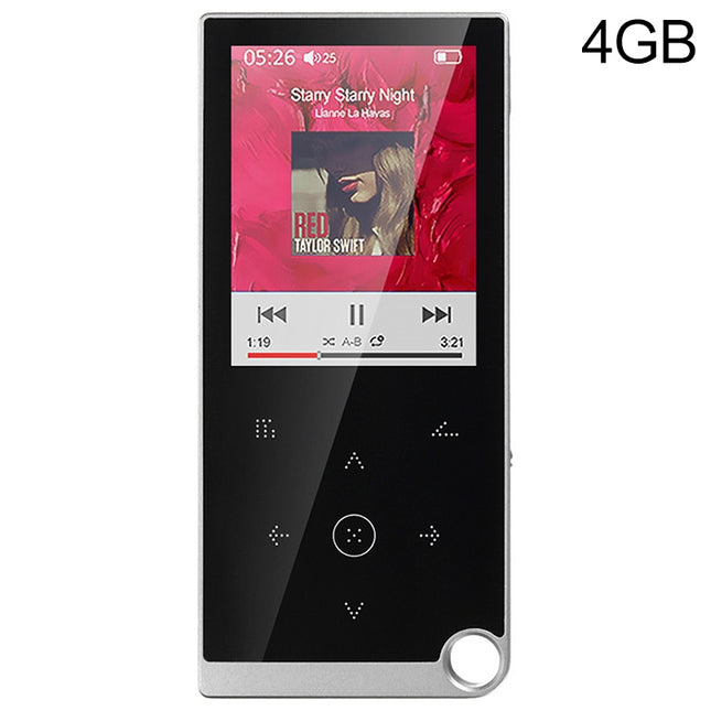 E05 2.4 inch Touch-Button MP4 / MP3 Lossless Music Player, Support E-Book / Alarm Clock / Timer Shutdown, Memory Capacity: 4GB without Bluetooth(Silver Grey)-garmade.com